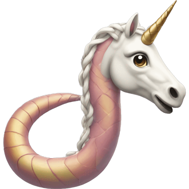 Unicorn heading snake body emoji