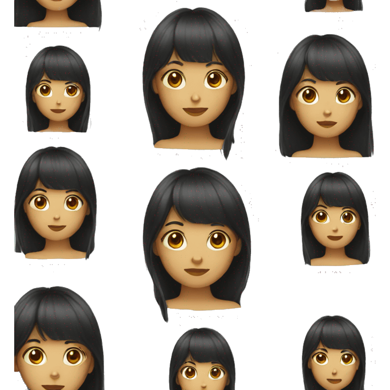 Girl with bangs  emoji