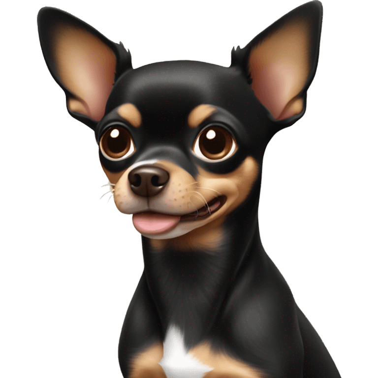 Black an brown chihuahua emoji