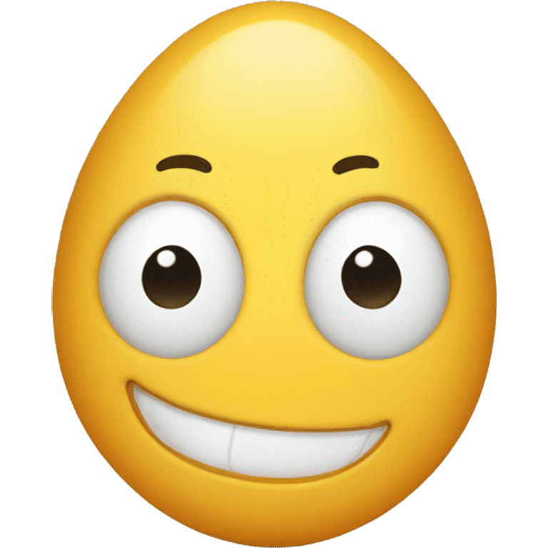 Egg face smile  emoji