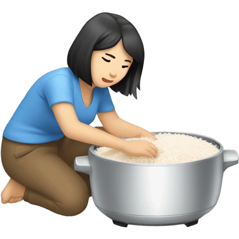 Asian making rice  emoji