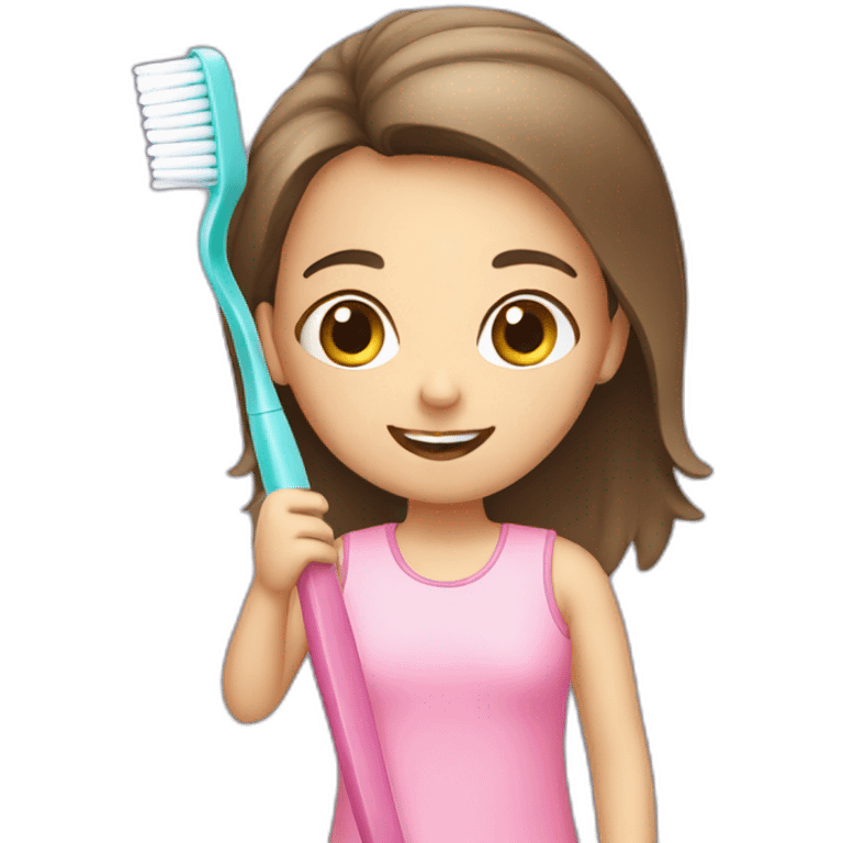 Girl Toothbrush emoji