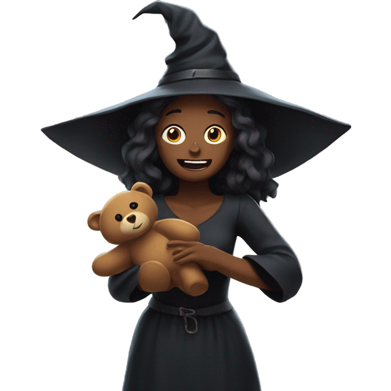 witch exorcising a teddybear  emoji