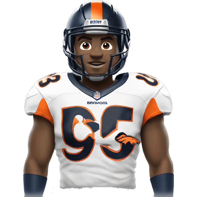 NFL football player, Denver broncos, tackle   emoji