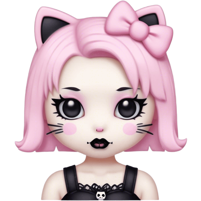  pastel goth hello kitty emoji