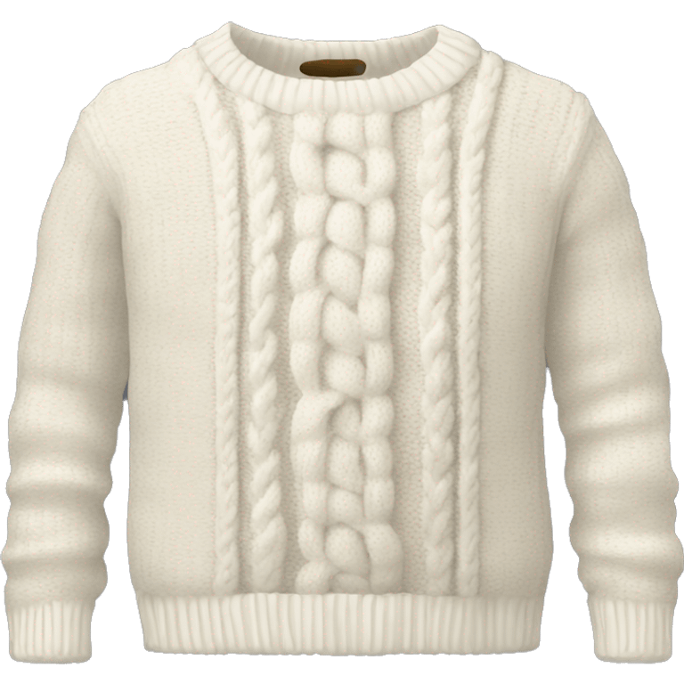 White cable knit sweater emoji