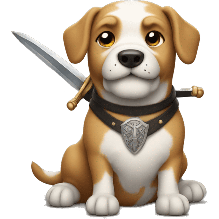 Dog with a sword emoji