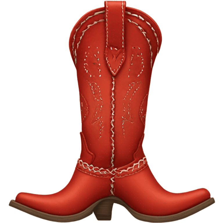 Red cowboy boots emoji