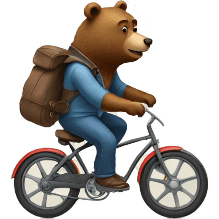 Bear riding a bike emoji