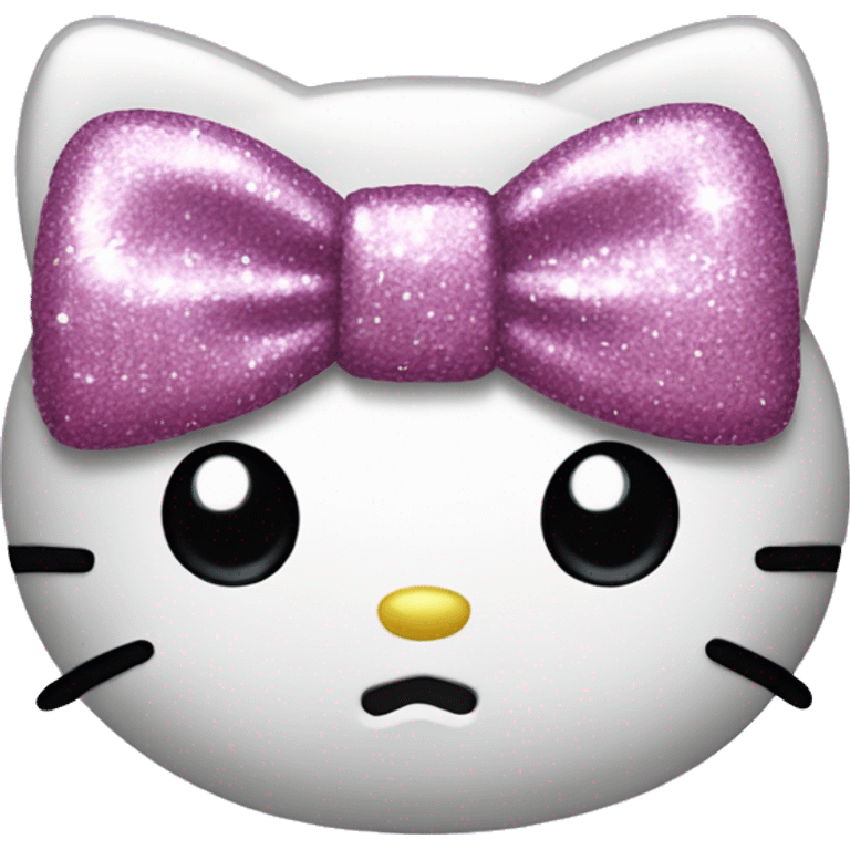 Hello kitty wearing a glittery bow   emoji