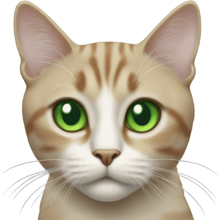 a cat with green eyes emoji