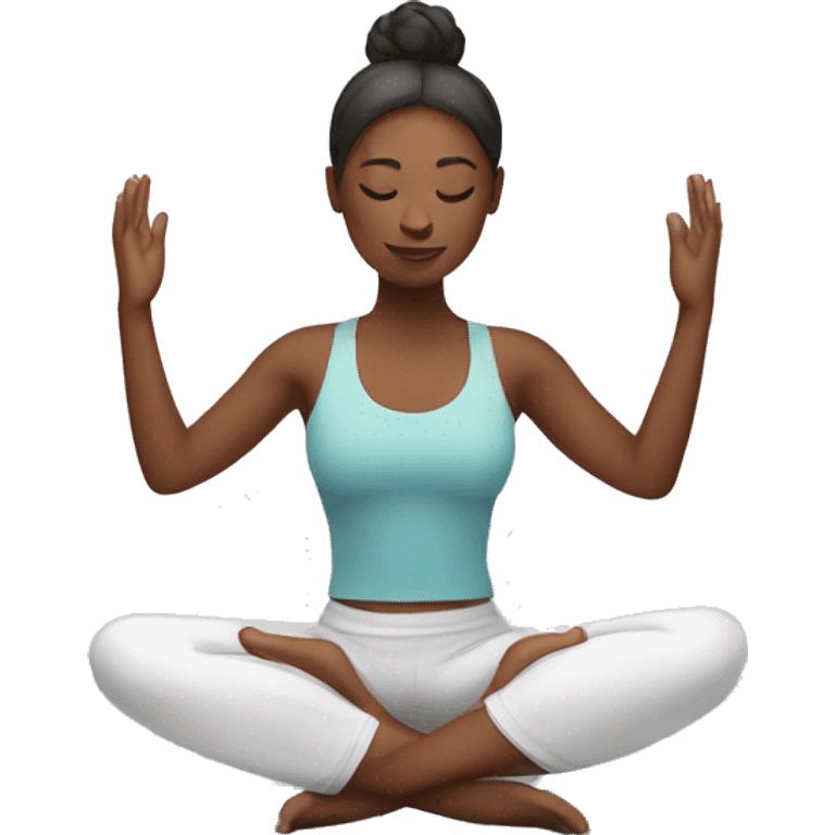 Woman doing yoga emoji