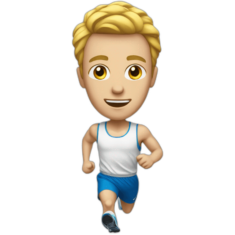 White man runner emoji