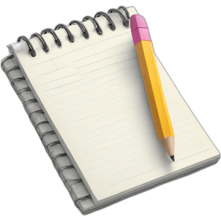 a notepad with a pencil emoji