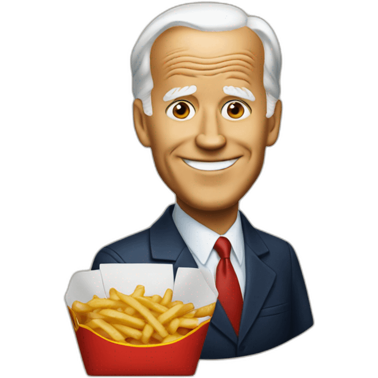 Biden as a fast food employee emoji