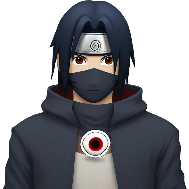 Sasuke uchiha with a sharingan emoji