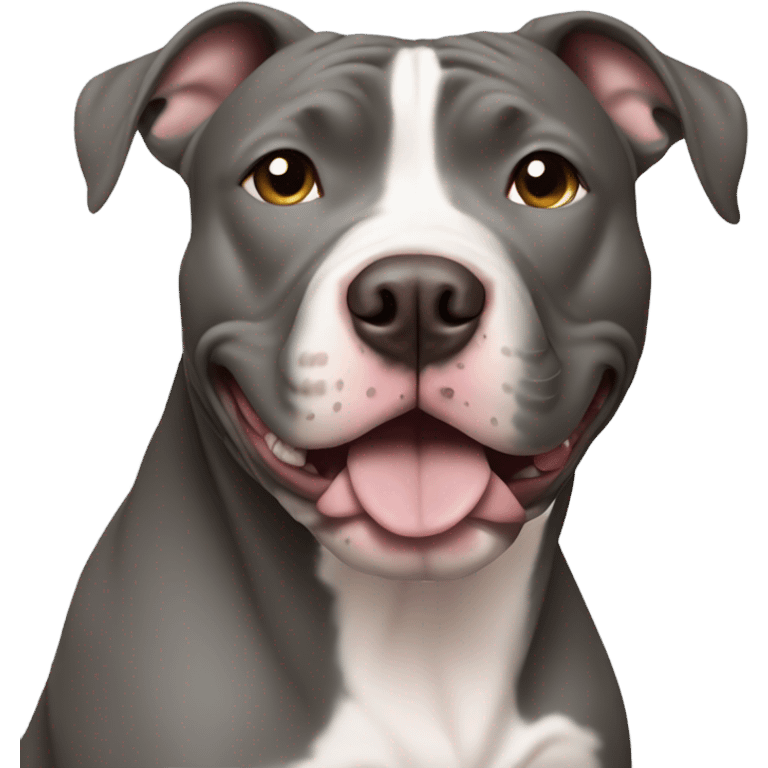 Gray male pit bull emoji