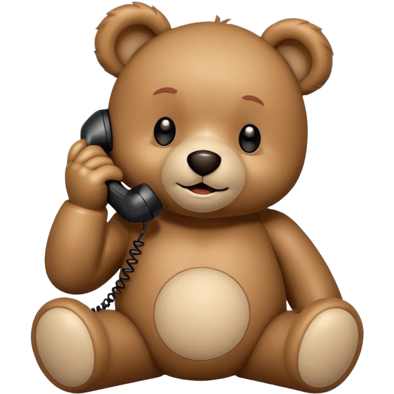 Teddy bear talking on phone  emoji