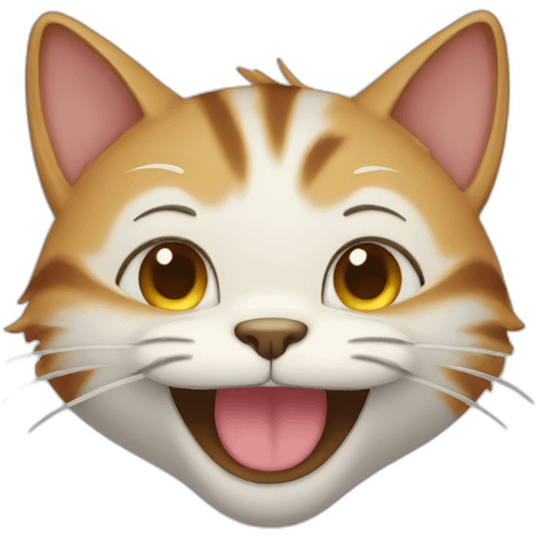 cat laughing with tears emoji