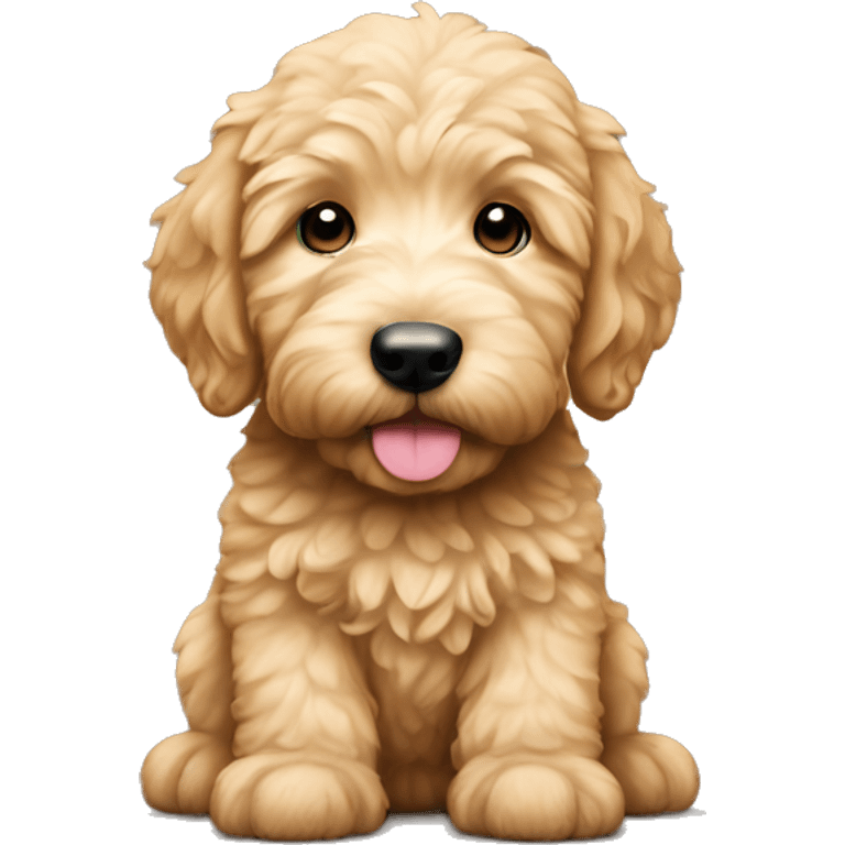 golden doodle puppy  emoji