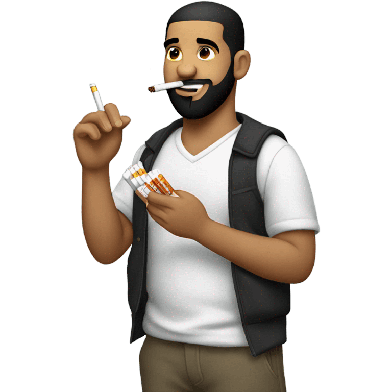 Drake smoking a pack emoji