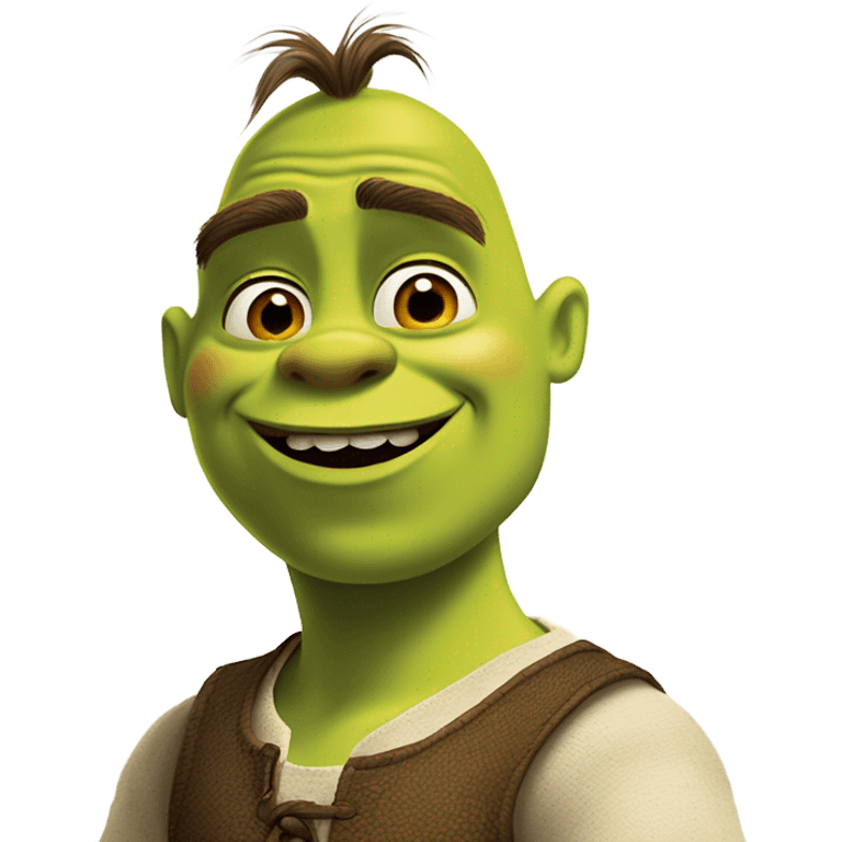 Shrek looking up seductively at the camera emoji