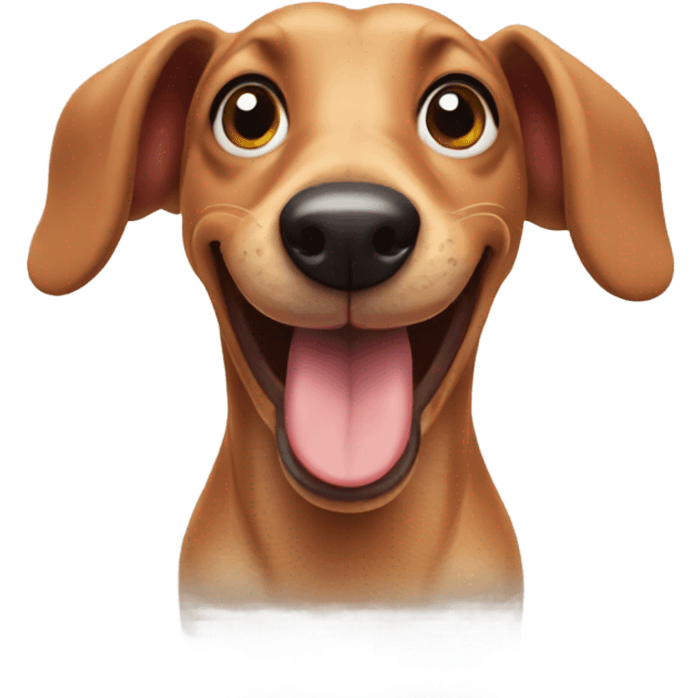 Sausage dog smiling  emoji