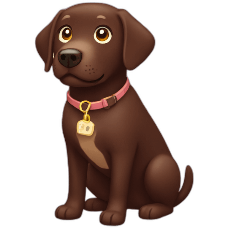 Chocolate labrador animal crossing style emoji