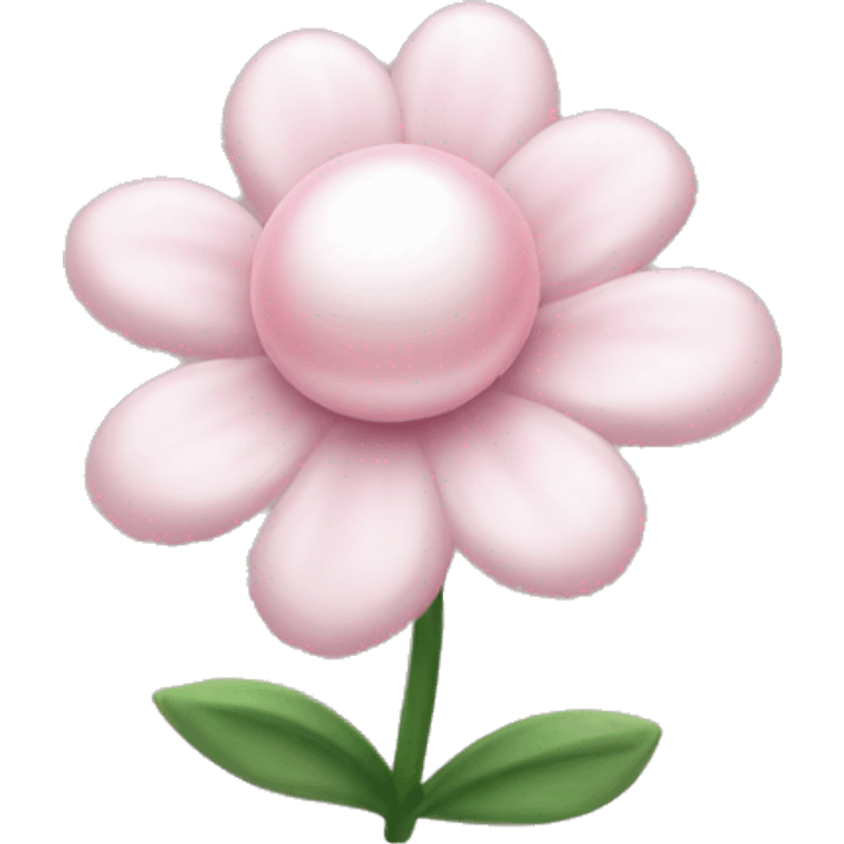 Pearl light pink flower emoji