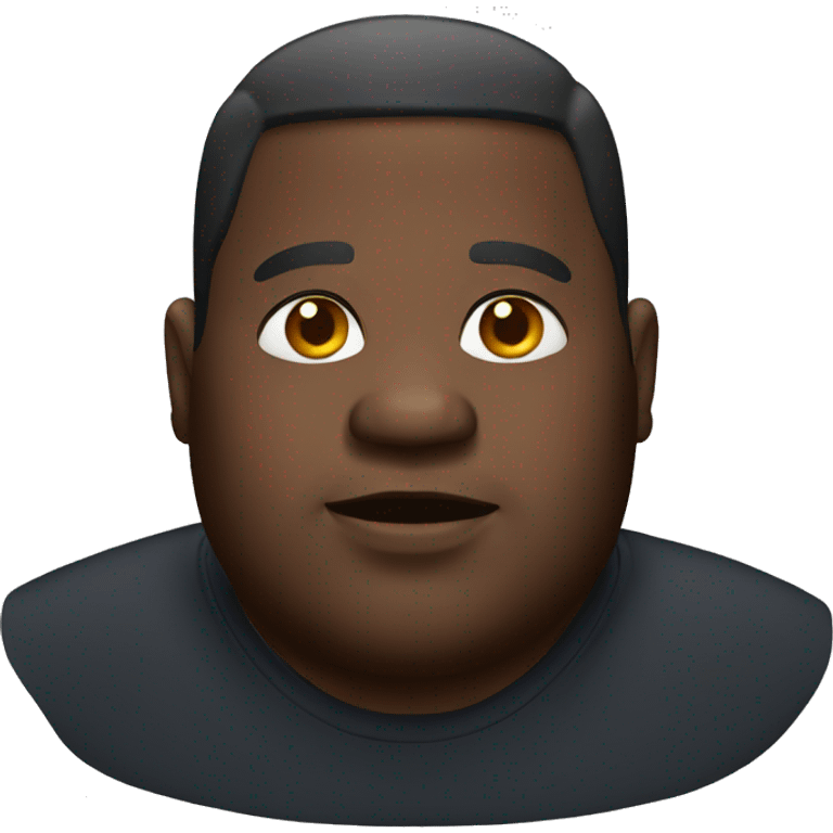 fat black man emoji