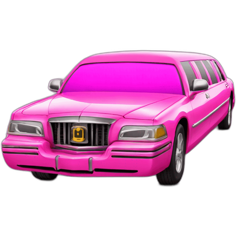 Neon Pink Limousine emoji