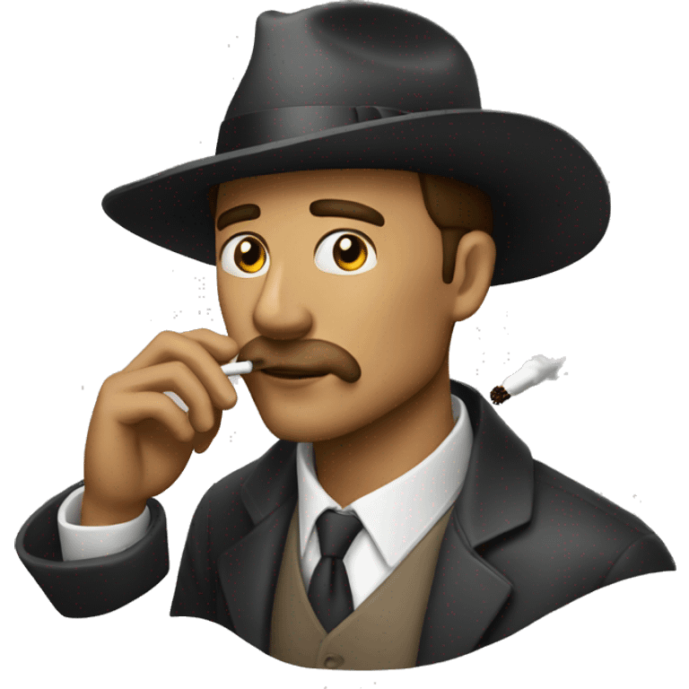  "A man smoking a hat" emoji