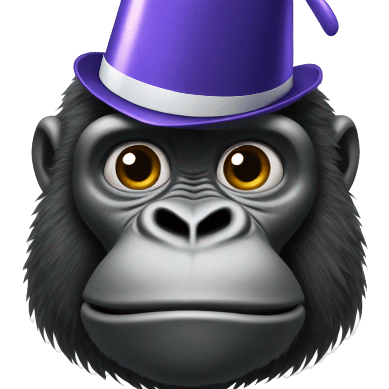 Samsung gorilla with party hat emoji