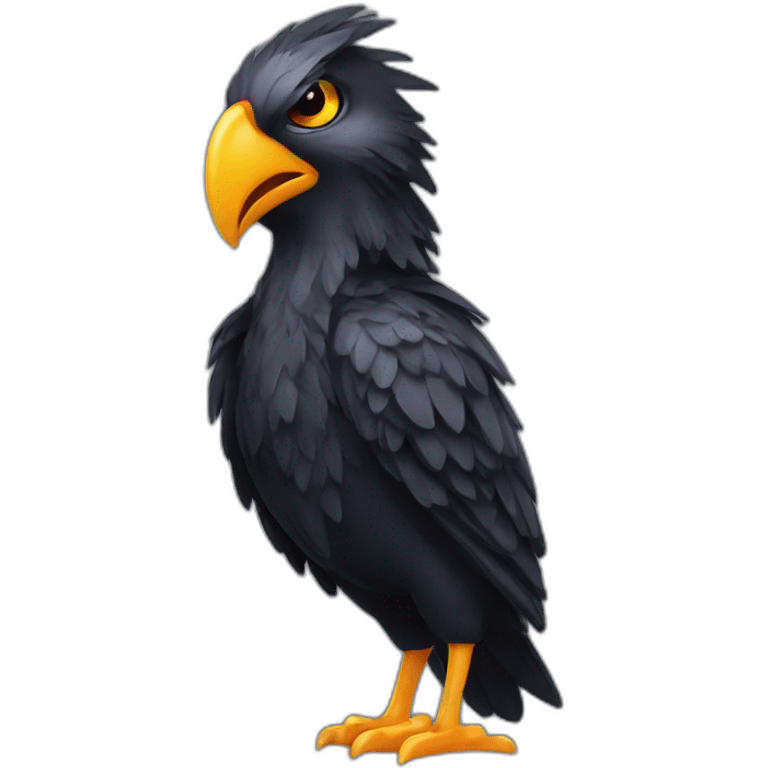 Arks basketball mascot logo black bird emoji