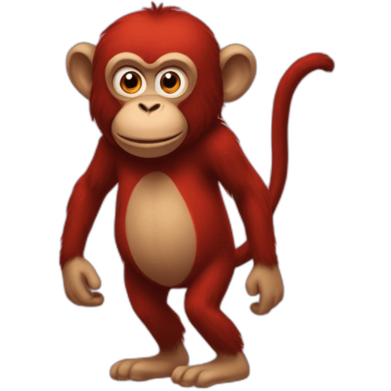 big red butt monkey emoji