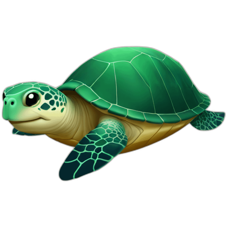 Tortue sur une baleine emoji