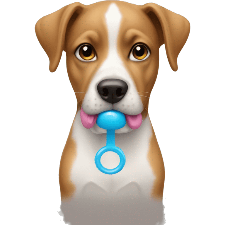 dog with a pacifier emoji