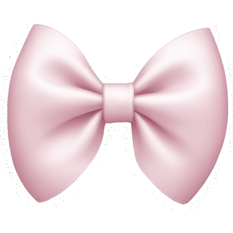 White bow wearing light pink bow emoji