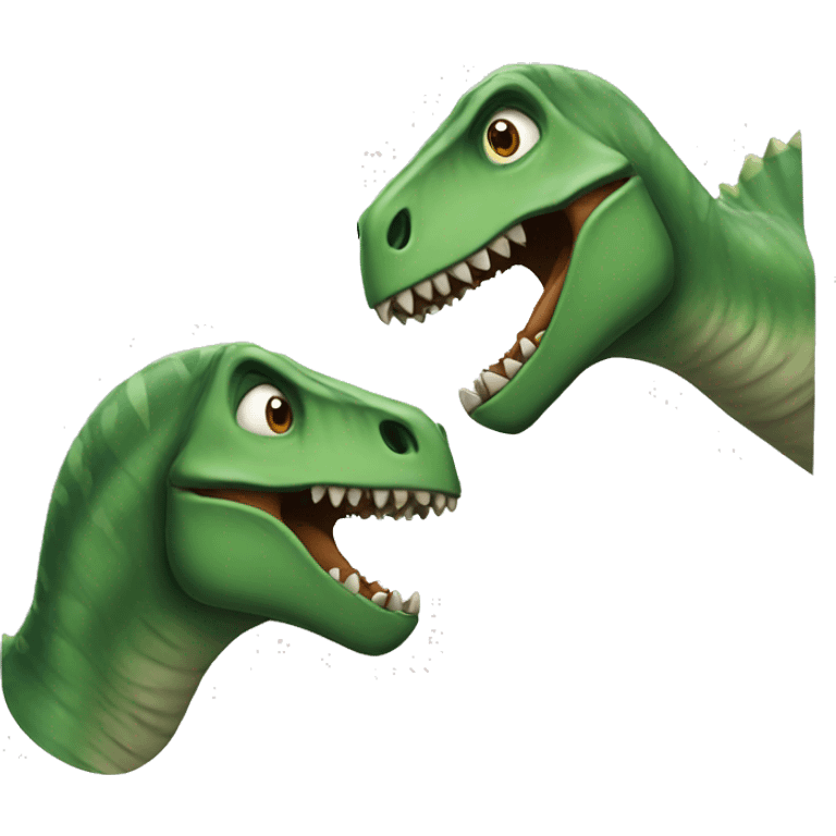 dinosaurs fighting emoji