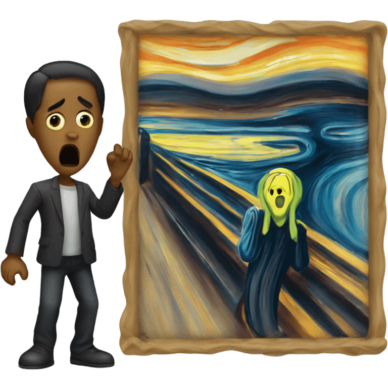 The scream painting emoji