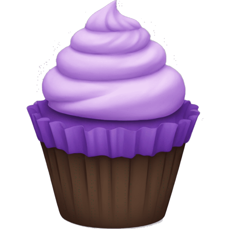 Purple cupcake emoji