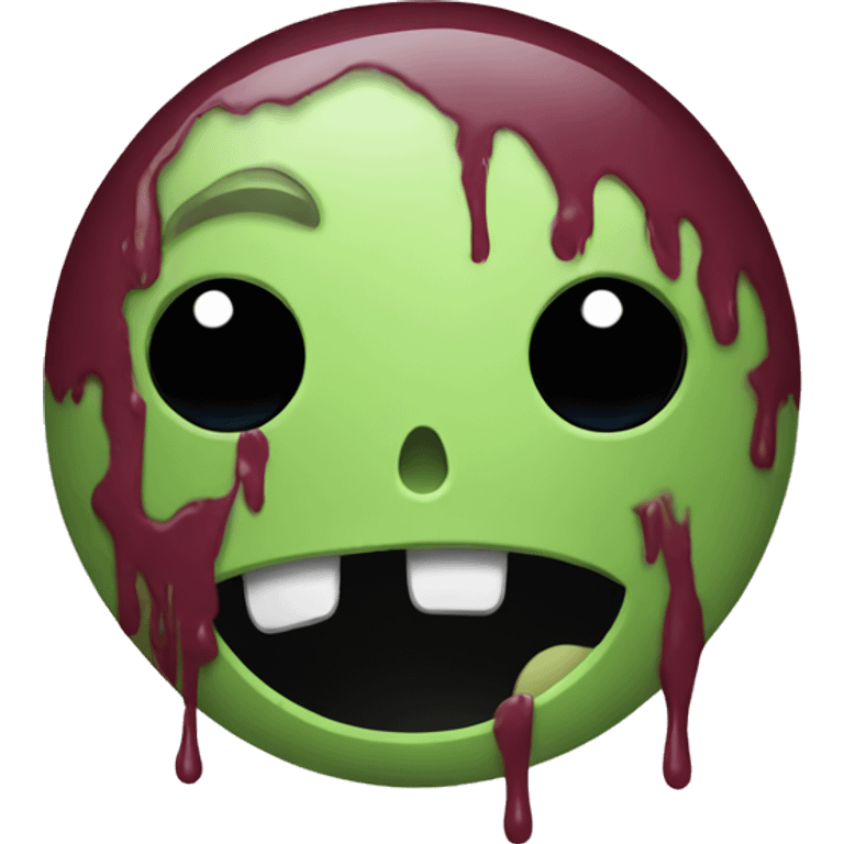 Zombie smiley face emoji