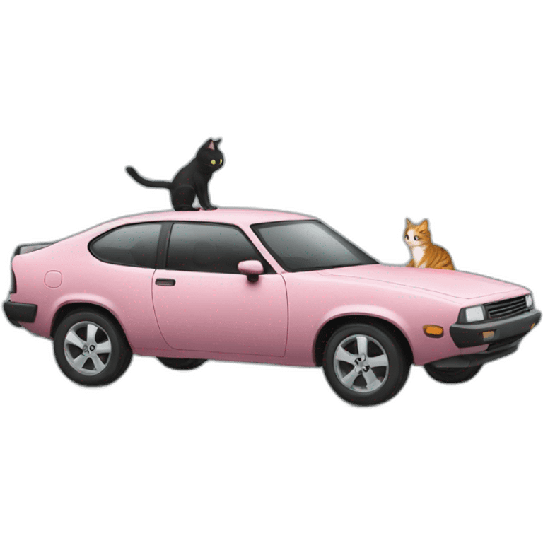 car hunting a cat emoji