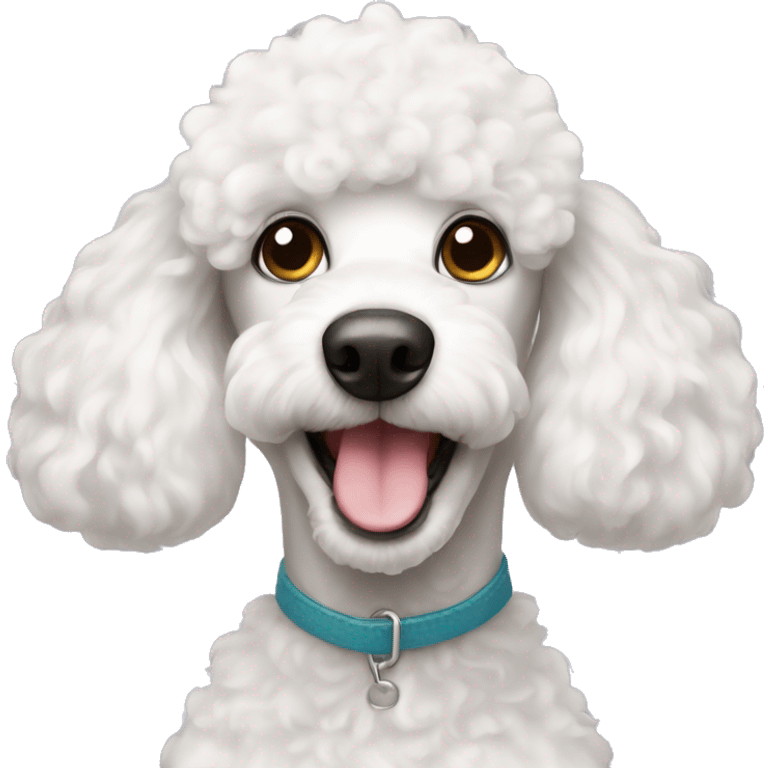 One eyed white poodle emoji