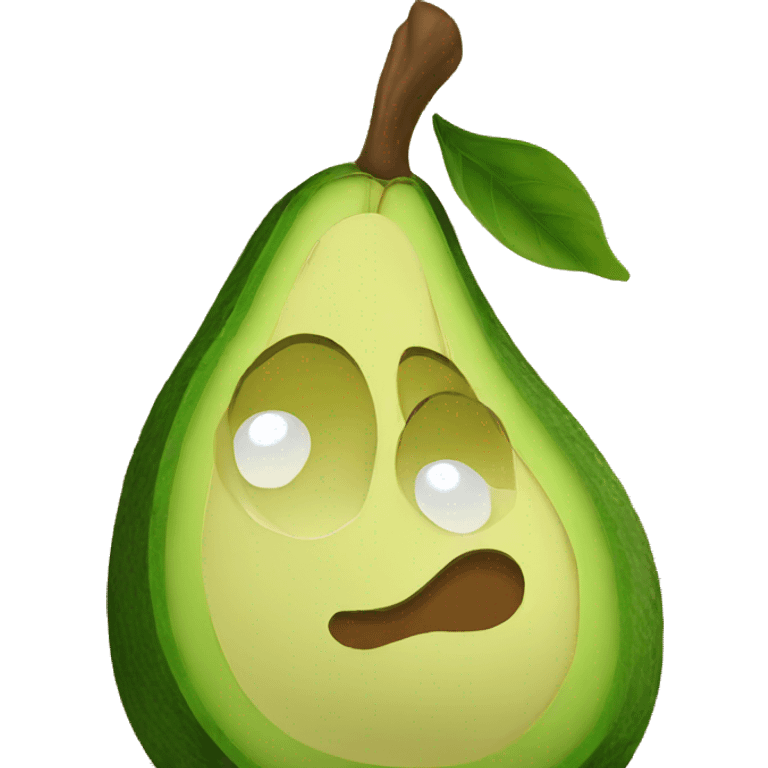 Avocado kissing emoji