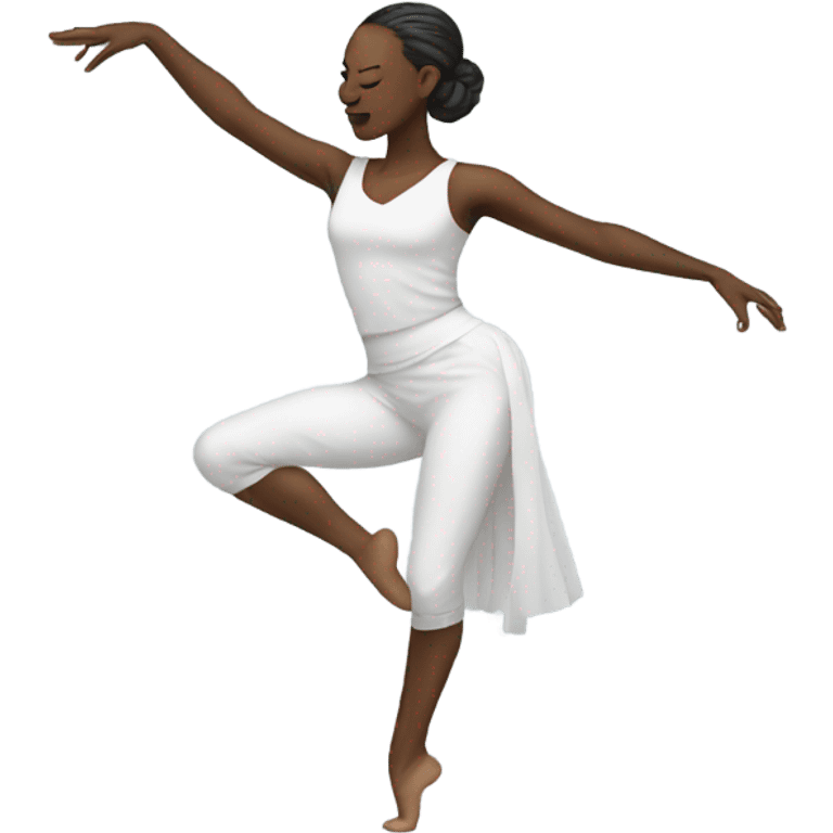 contemporary dance, white woman emoji