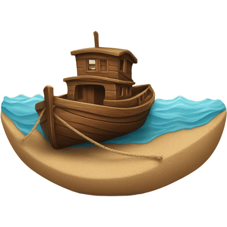 Wooden boat emoji