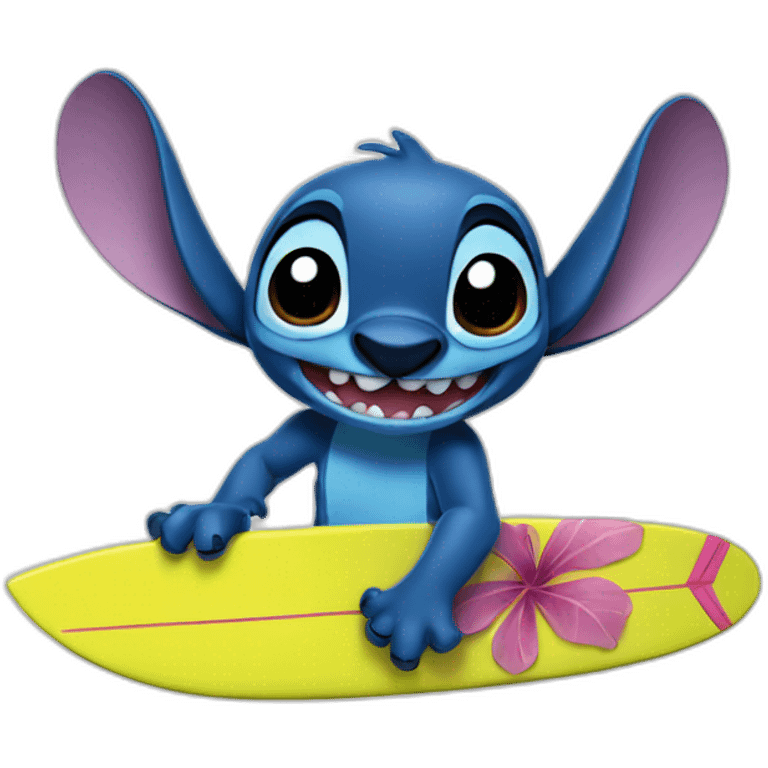 stitch qui surf emoji