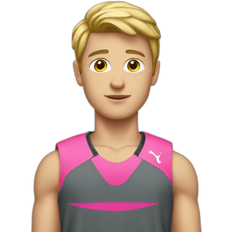 white boy with pink Nike pull emoji