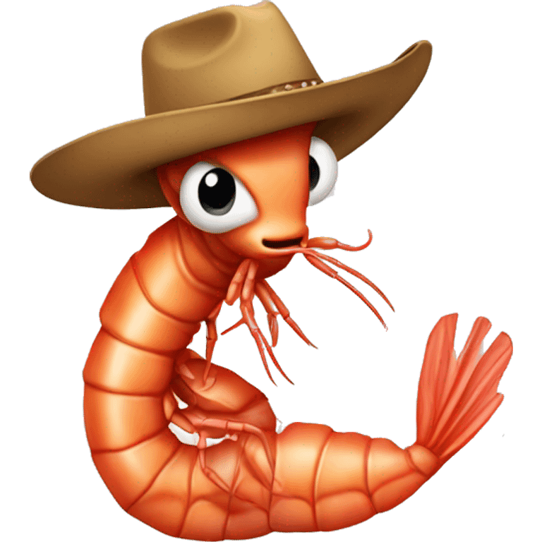 Shrimp with cowboy hat  emoji